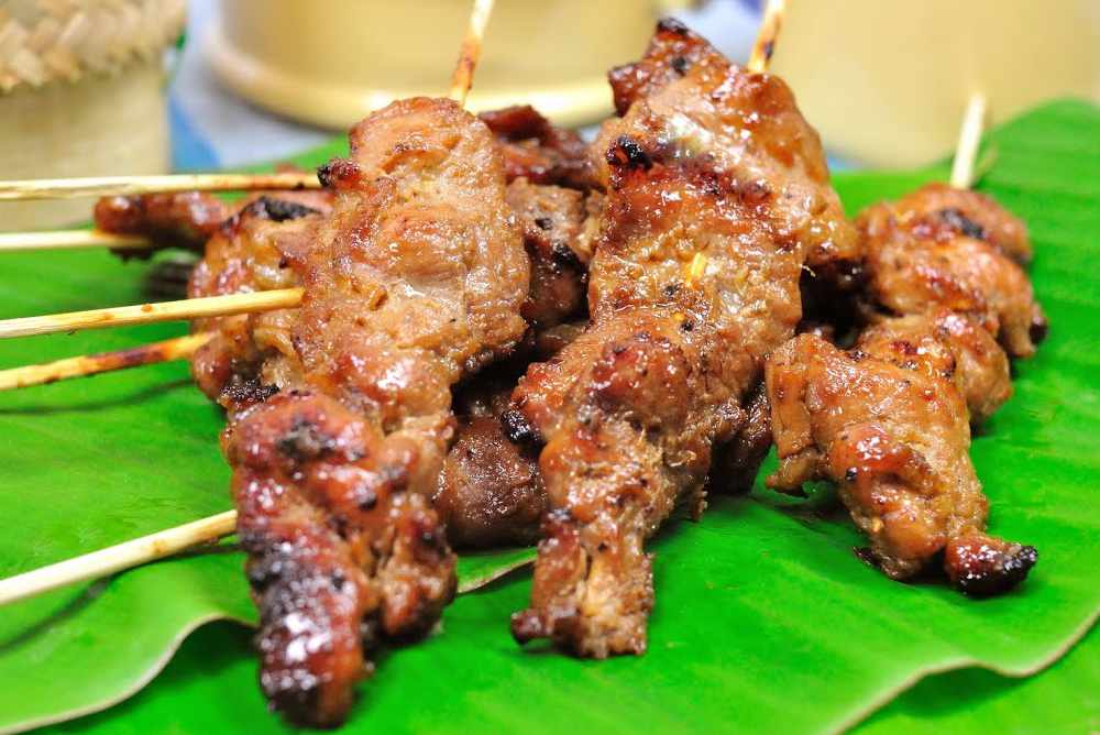 Chicken skewers in Bangkok